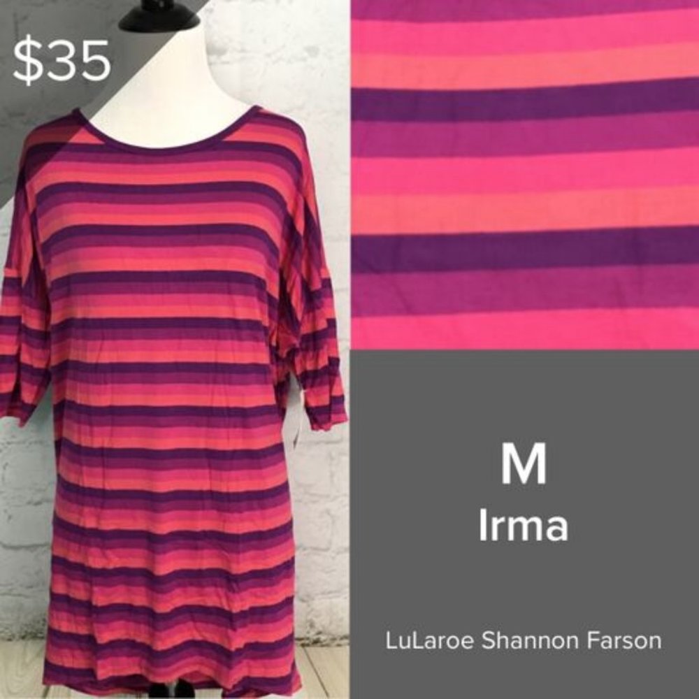 NWT Lularoe Irma Short Sleeve Top Blouse Shirt